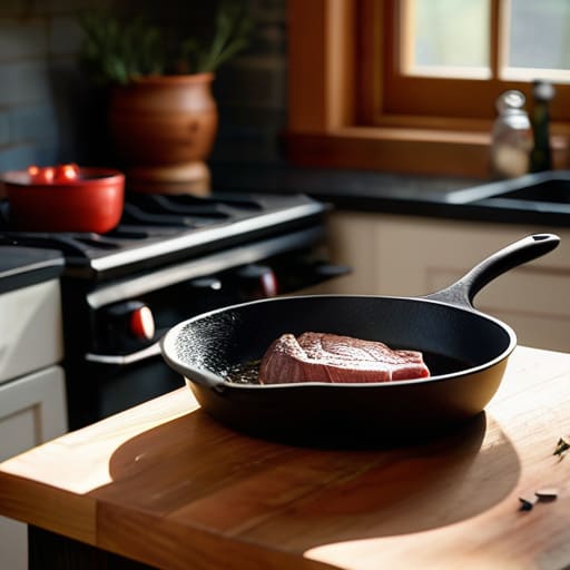 A Solid Cast Iron Skillet for cooking.