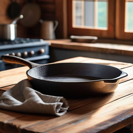 Durable seasoned Cast Iron Cookware.