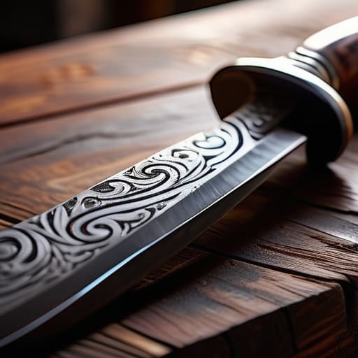 Premium hand-forged kitchen knives by blacksmith.