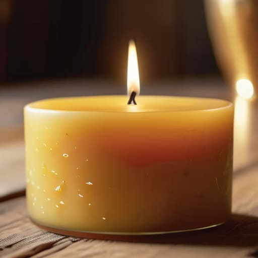Natural, long-burning Pure Beeswax Candles.