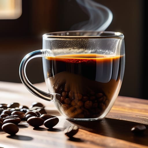 Durable Double-Walled Borosilicate Glassware coffee mug.