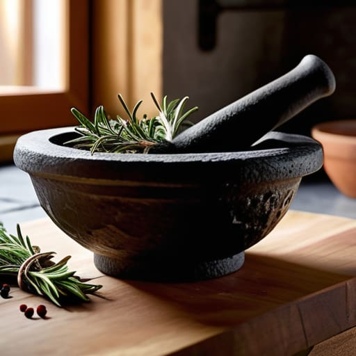 Solid granite Heavy-Duty Mortar and Pestle.