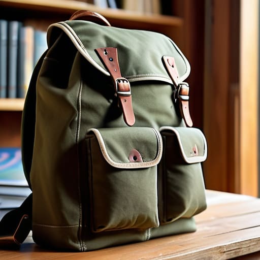 Durable Heavyweight Cotton Canvas Backpack.
