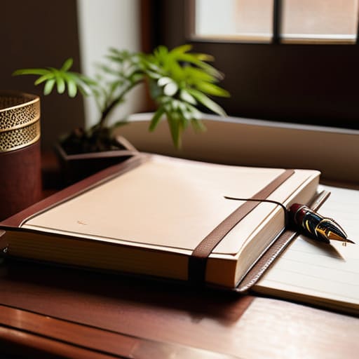Tactile Leather Bound Daily Planner for organization.