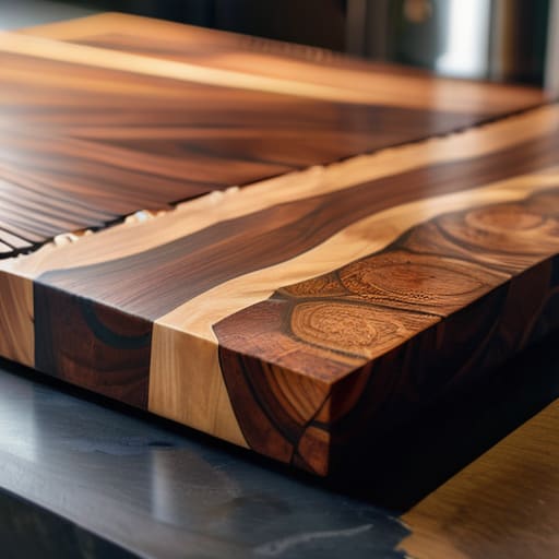 A Solid Wood Cutting Board.