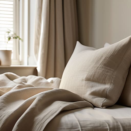 Soft, high-quality linen bedding set.