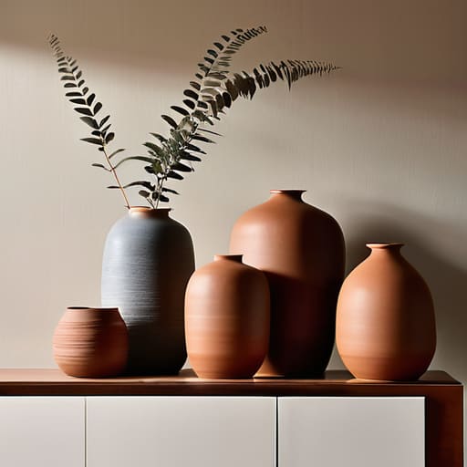 Selecting beautiful ceramic vases for home decor.