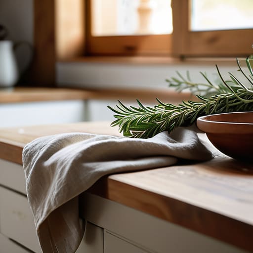Durable linen aprons for kitchen cooking.