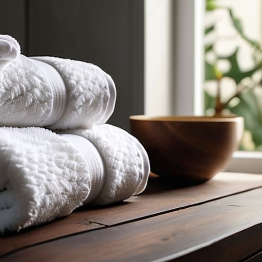 Soft, high-quality luxury bath towels.