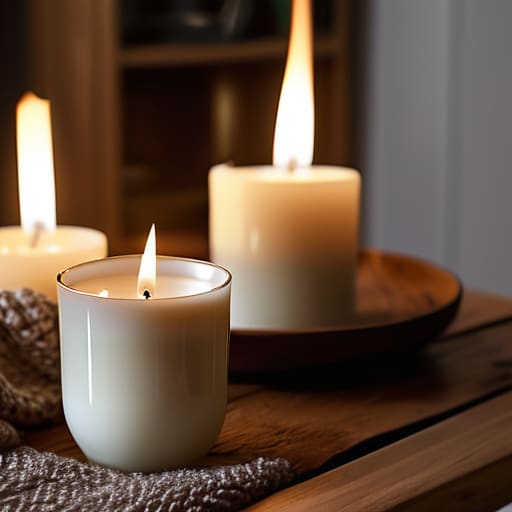 Testing different scented candle reviews.