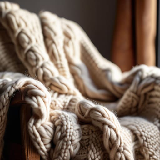 Cozy wool throw blankets for comfort.