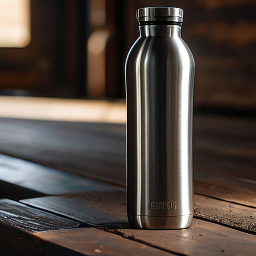 First Impressions Design of heavy steel bottle.