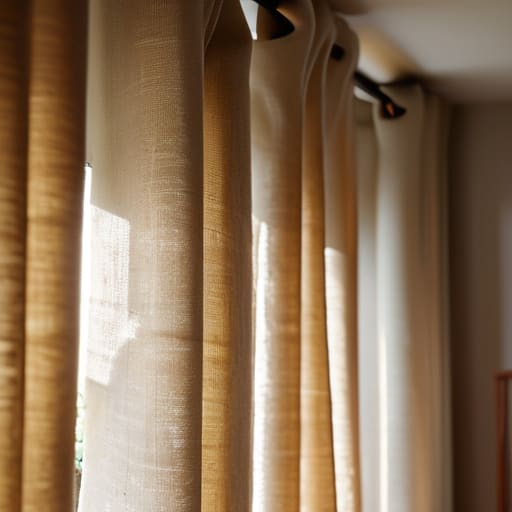 Making the Right Call with linen curtains.
