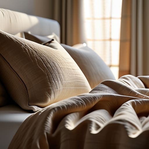 Selecting durable fabrics for bedroom bedding.